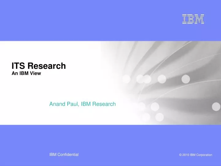 its research an ibm view