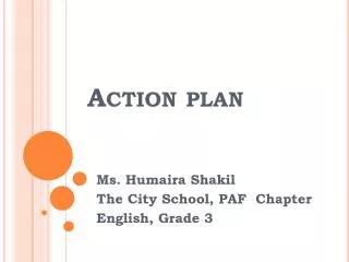 Action plan