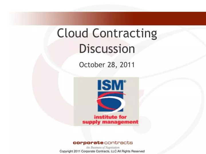 cloud contracting discussion october 28 2011