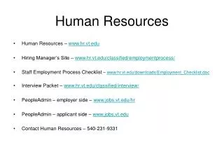 Human Resources