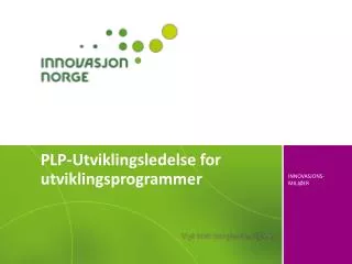 plp utviklingsledelse for utviklingsprogrammer