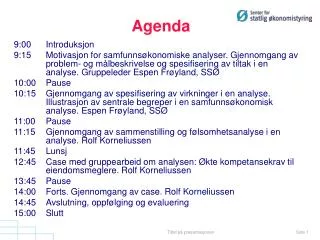 agenda