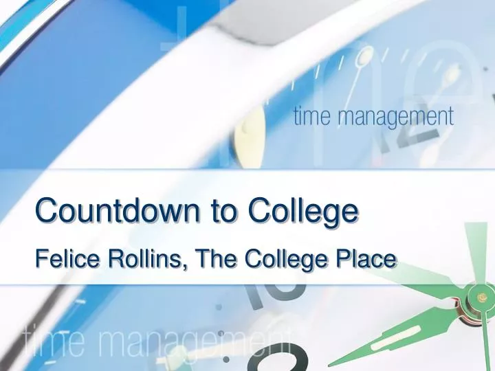 countdown to college