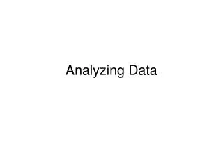 Analyzing Data