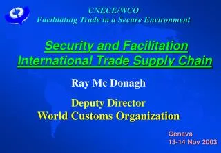 Security and Facilitation International Trade Supply Chain