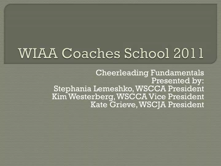 wiaa coaches school 2011