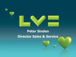 Peter Sinden Director Sales &amp; Service