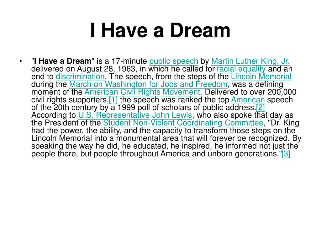 Martin Luther King Jr I Have A Dream Transcript