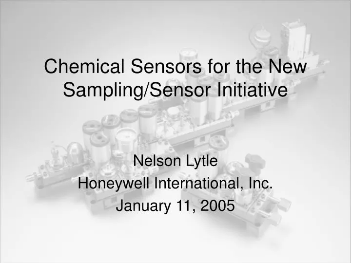 chemical sensors for the new sampling sensor initiative