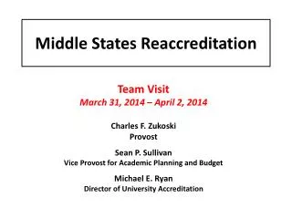 Middle States Reaccreditation
