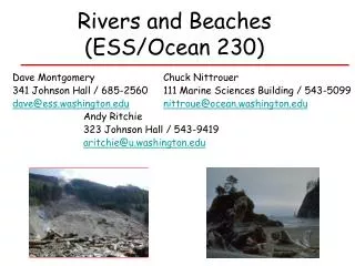 Rivers and Beaches (ESS/Ocean 230)