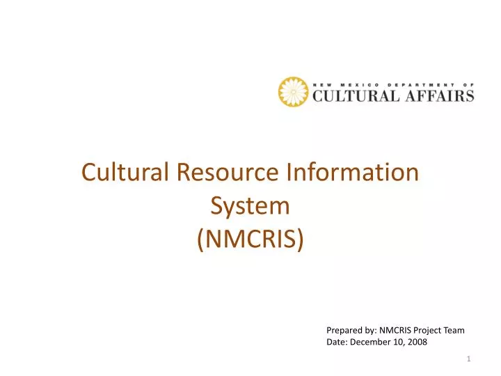 cultural resource information system nmcris