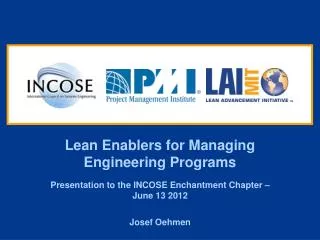 Lean Enablers for Managing Engineering Programs