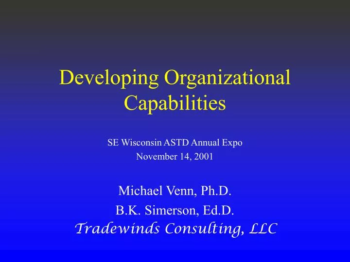 developing organizational capabilities