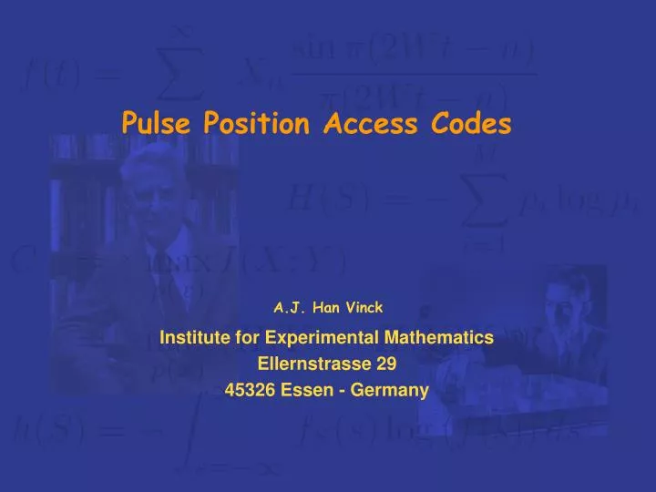 pulse position access codes