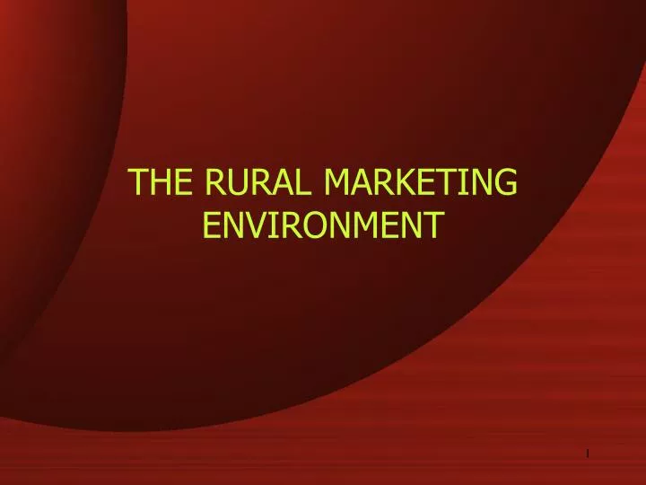 the rural marketing environment