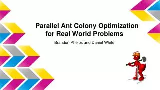 Parallel Ant Colony Optimization for Real World Problems