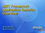 .NET Framework Application Security Overview - slide 1