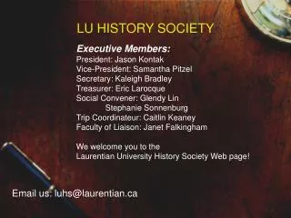 LU HISTORY SOCIETY