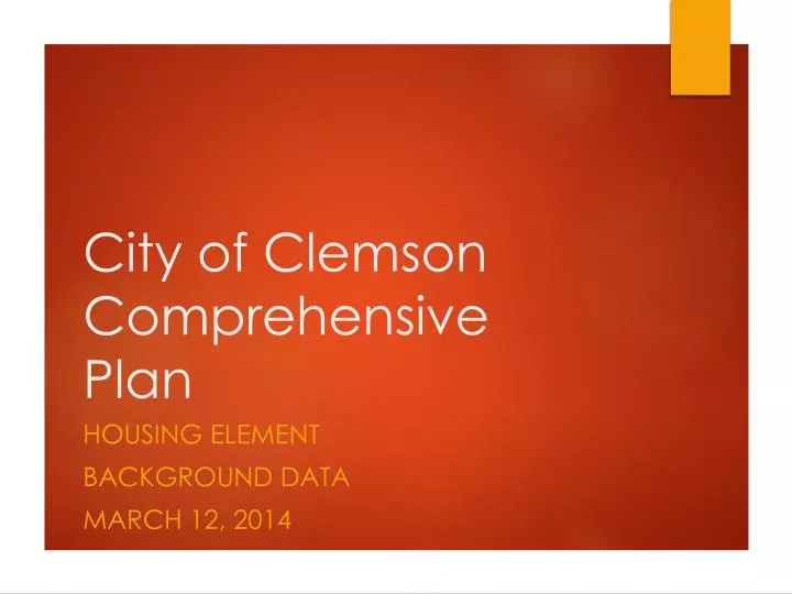 city of clemson comprehensive plan