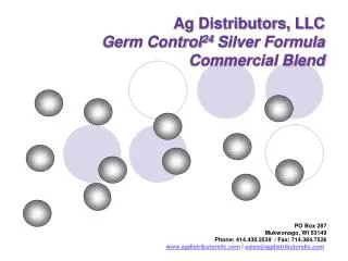 Ag Distributors, LLC Germ Control 24 Silver Formula Commercial Blend