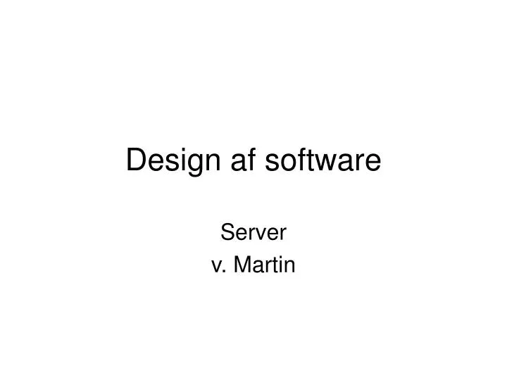 design af software