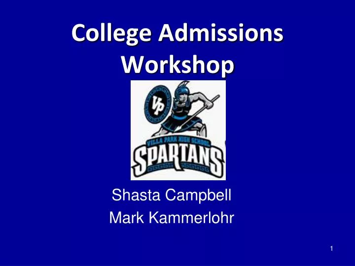 college admissions workshop