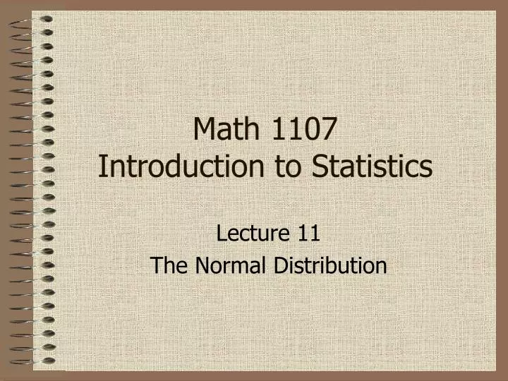 math 1107 introduction to statistics