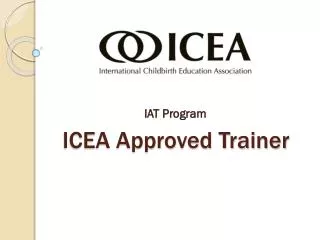 ICEA Approved Trainer