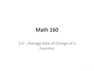 Math 160