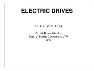 ELECTRIC DRIVES