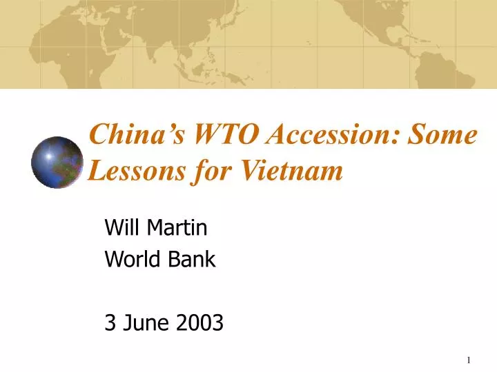 china s wto accession some lessons for vietnam