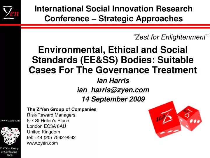 international social innovation research conference strategic approaches