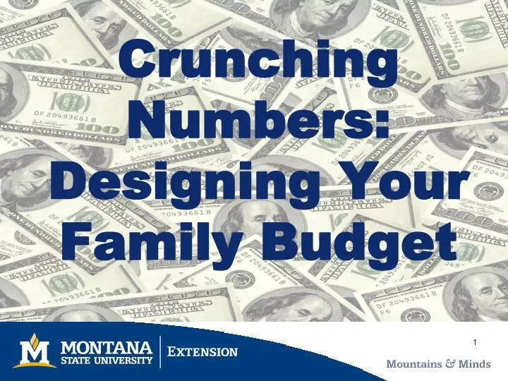 crunching numbers designing your family budget