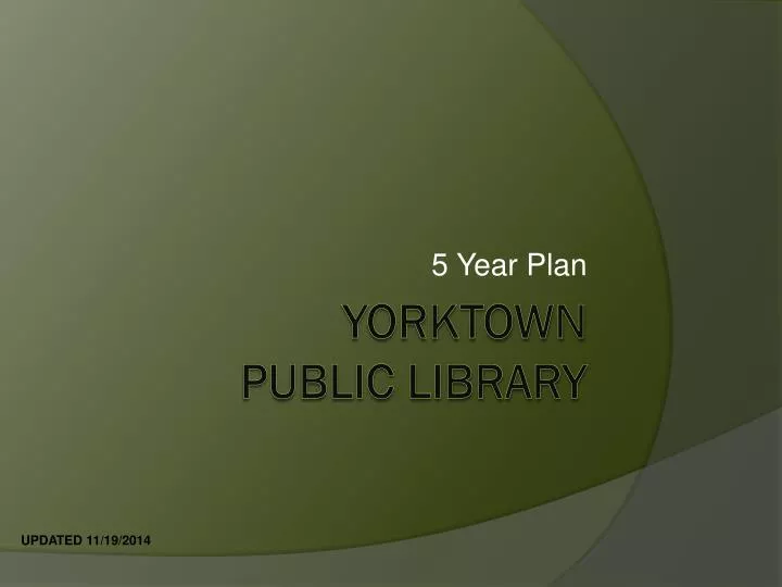 5 year plan