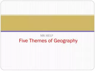 Five Themes of Geography