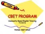 CBET PROGRAM - slide 1