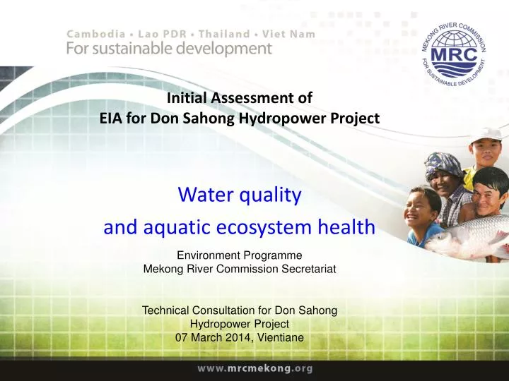 initial assessment of eia for don sahong hydropower project