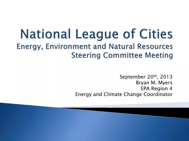 national league of cities energy environment and natural resources steering committee meeting
