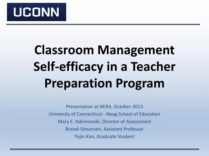 classroom management self efficacy in a teacher preparation program