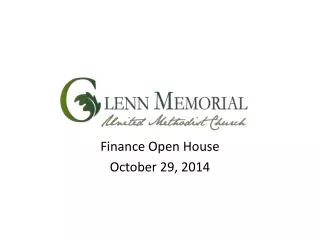 Finance Open House October 29, 2014