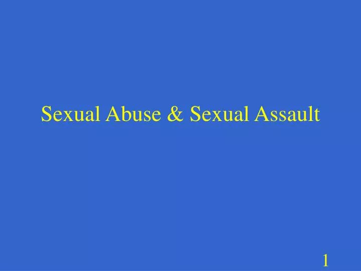 sexual abuse sexual assault
