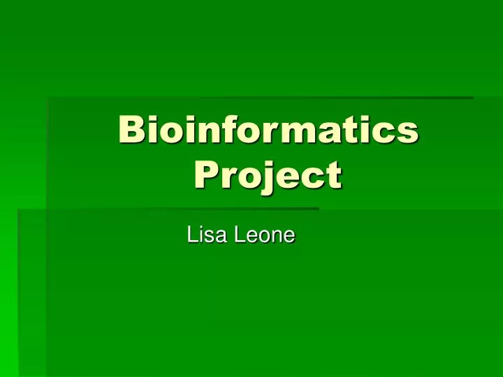bioinformatics project