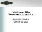 Cobblestone Ridge Homeowners Association - slide 1