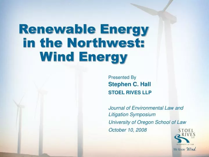 renewable energy in the northwest wind energy