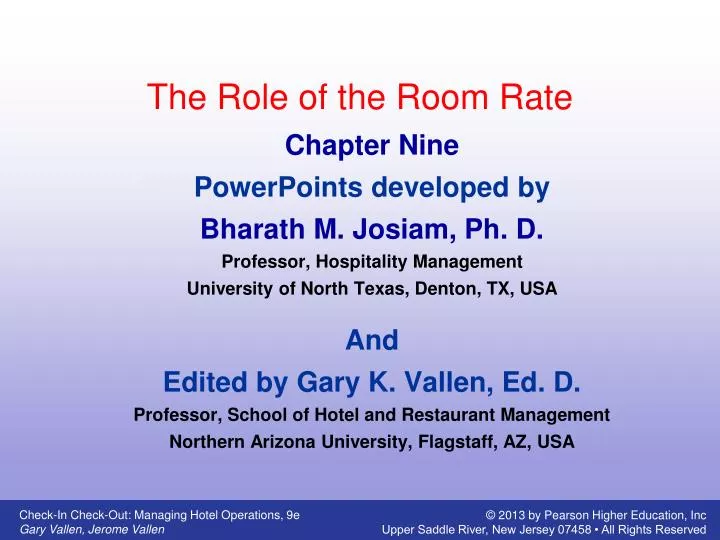 the role of the room rate
