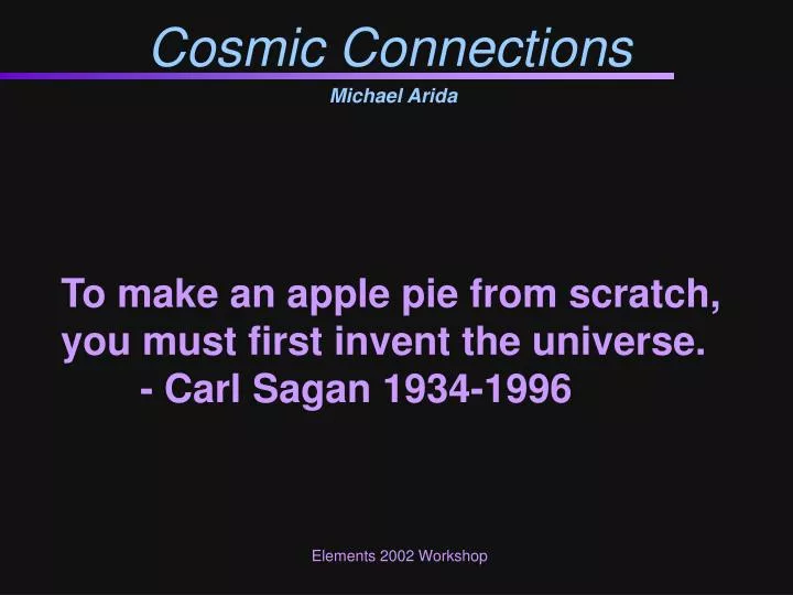 cosmic connections
