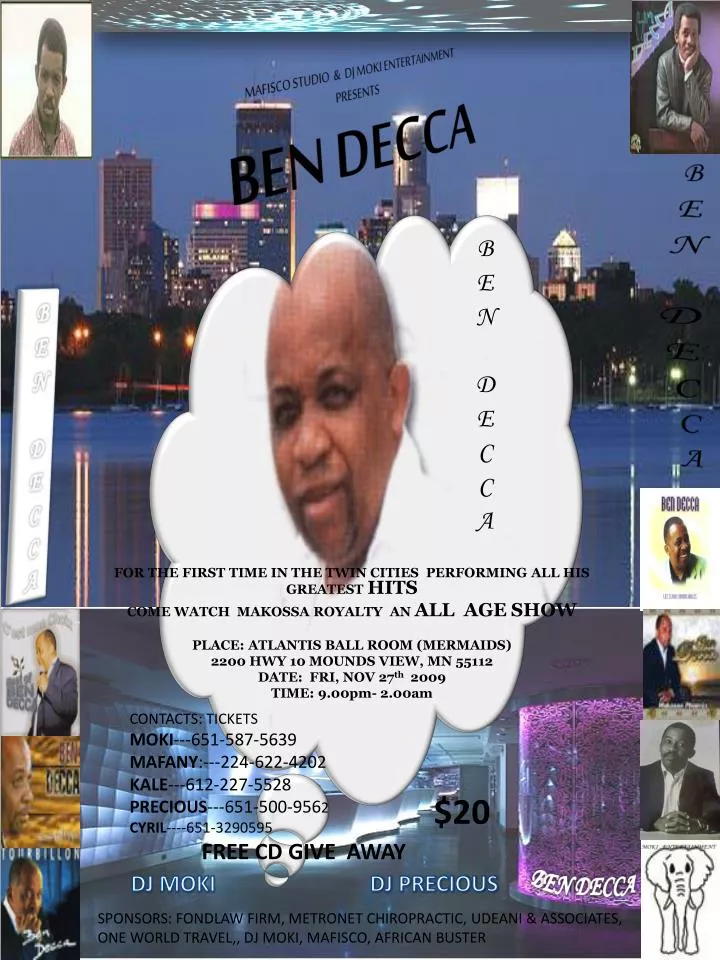 mafisco studio dj moki entertainment presents ben decca