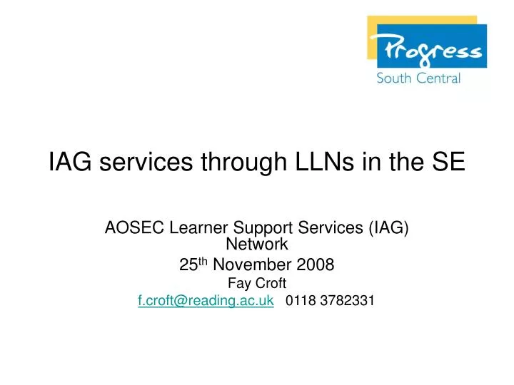 iag services through llns in the se