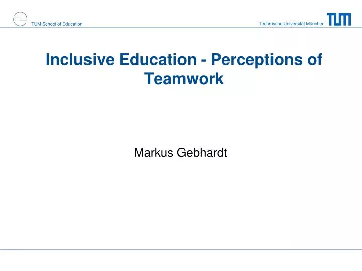 inclusive education perceptions of teamwork